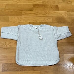 Easel Cream Knit Sweater Top